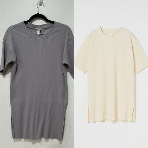 H&M women’s ribbed Tshirt dress Small